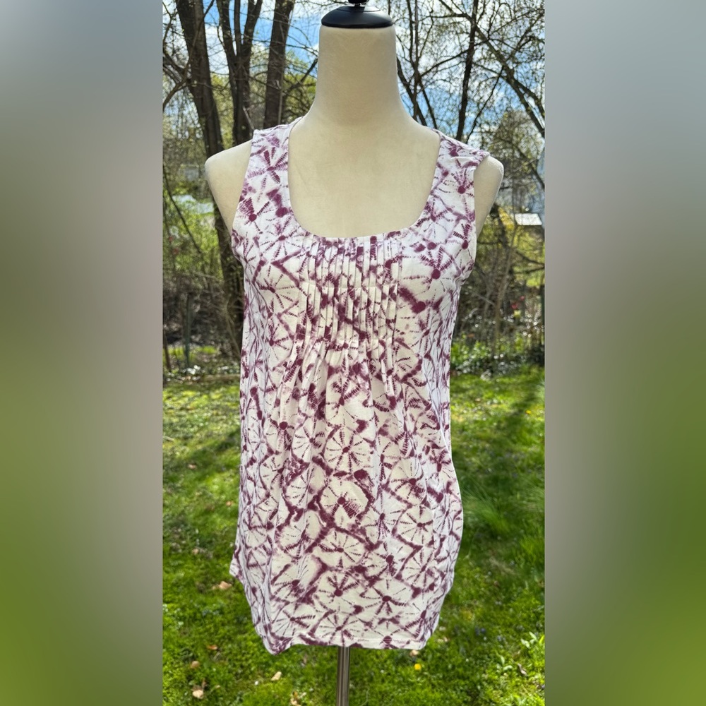 J Jill Womens Size Small NEW With Tags Sleeves Top Distinctive Tie-Dye Abstract